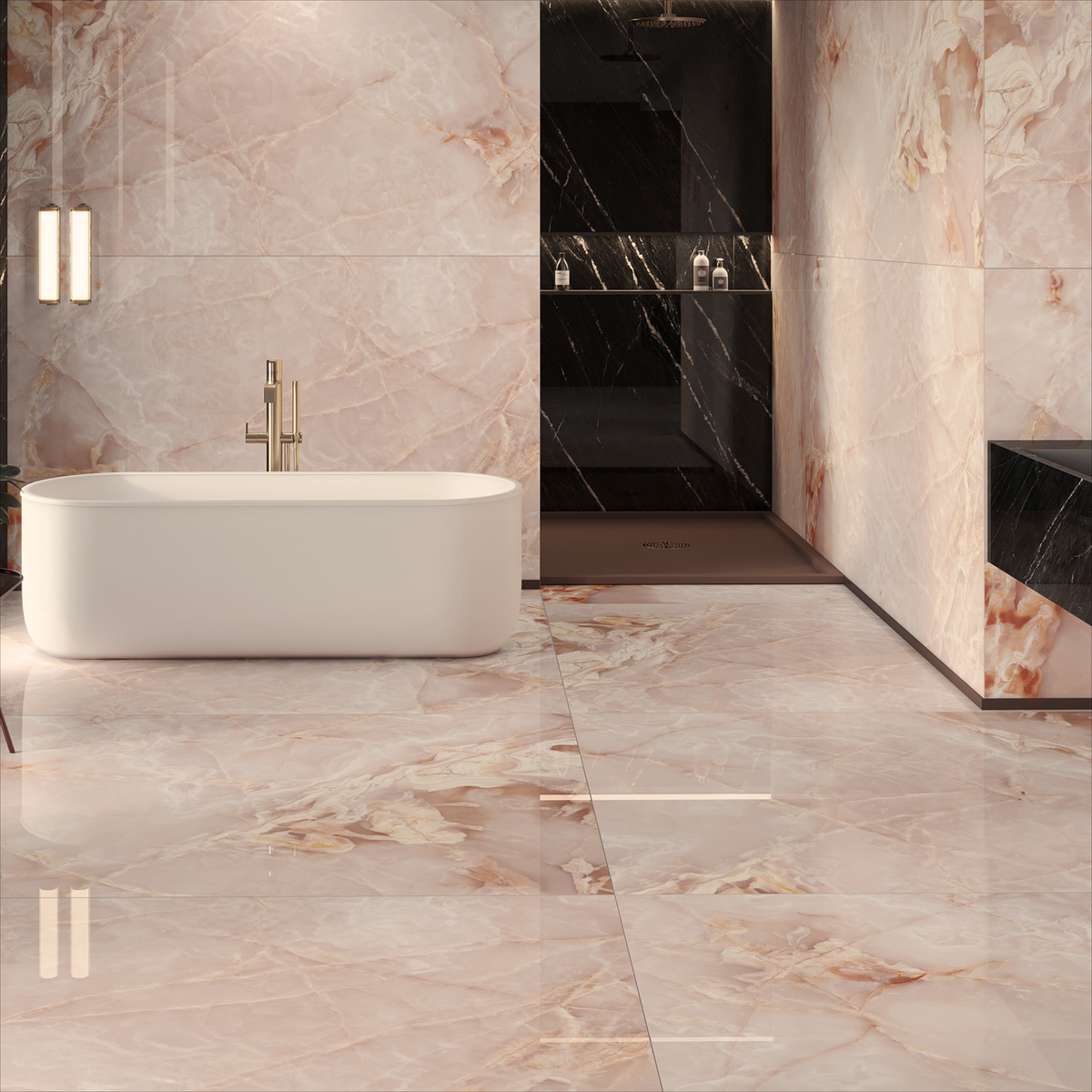 Bluette Onyx Red 120x240cm 09mm – Glossy Tile