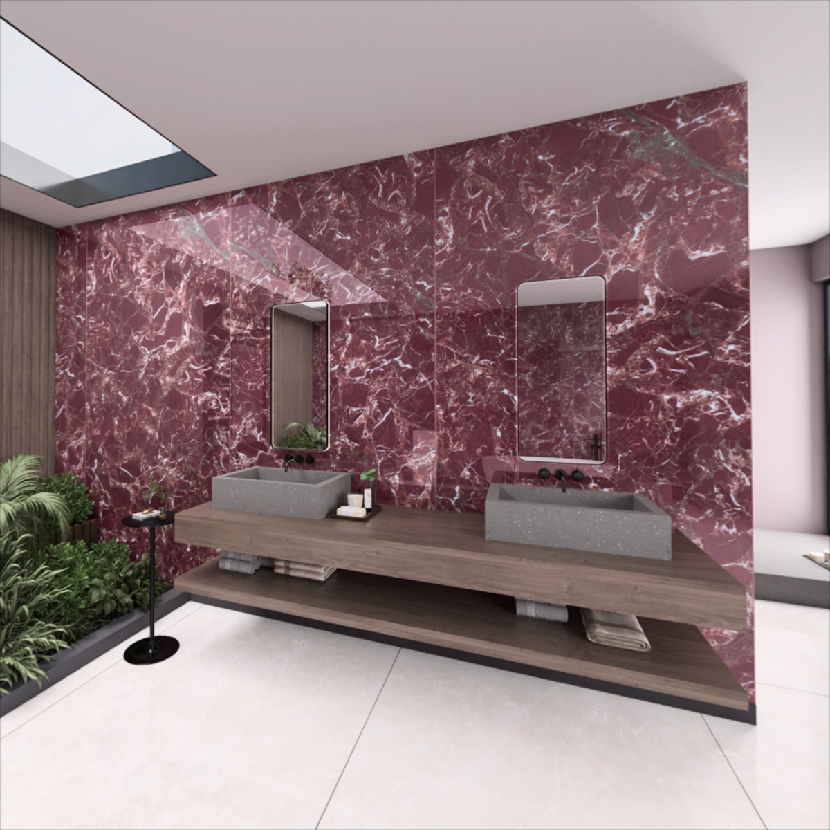 Levanto Wine 120x240cm 09mm – High Glossy Tile