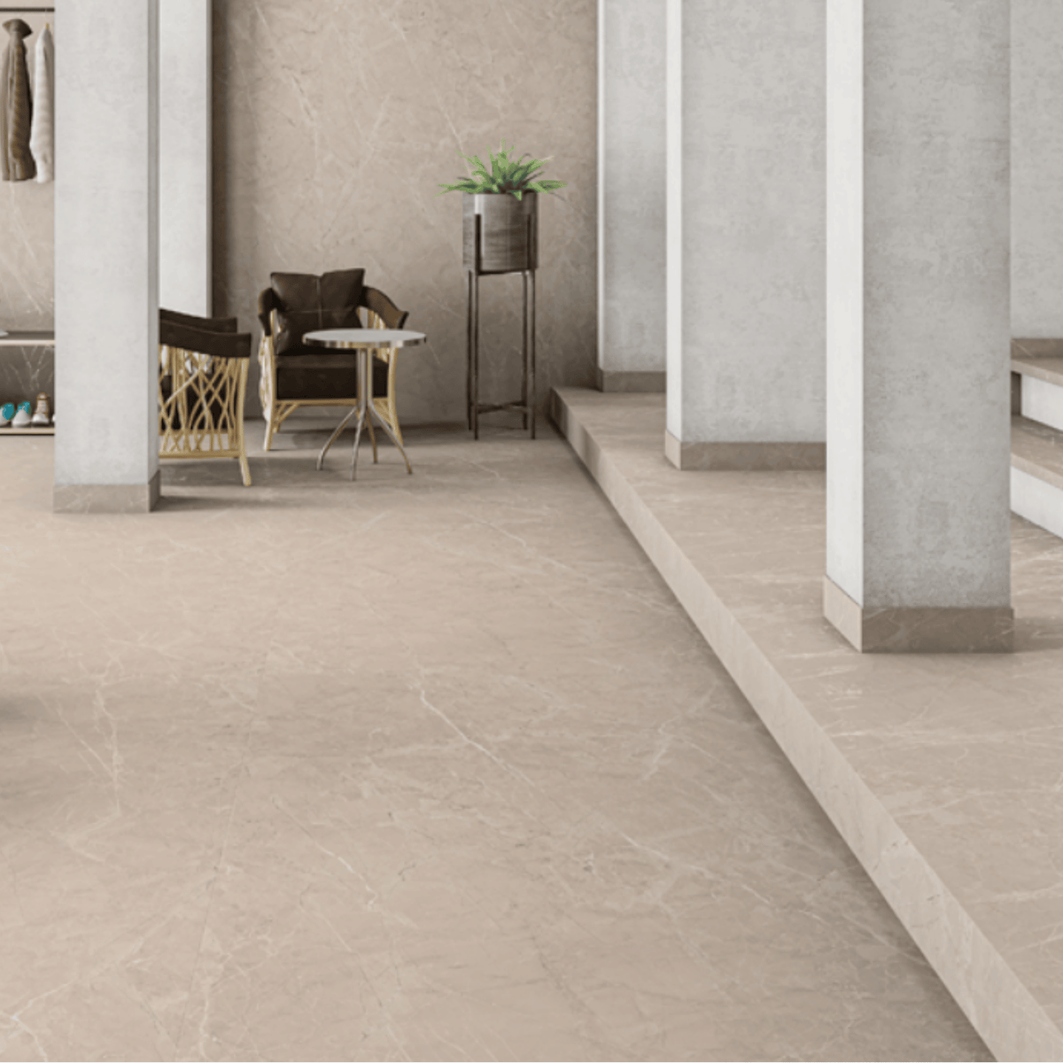 Atlanta Beige 120x240cm carving matt porcelain tile with durable 09mm thickness. Natural beige tone, textured matt finish for walls and floors.