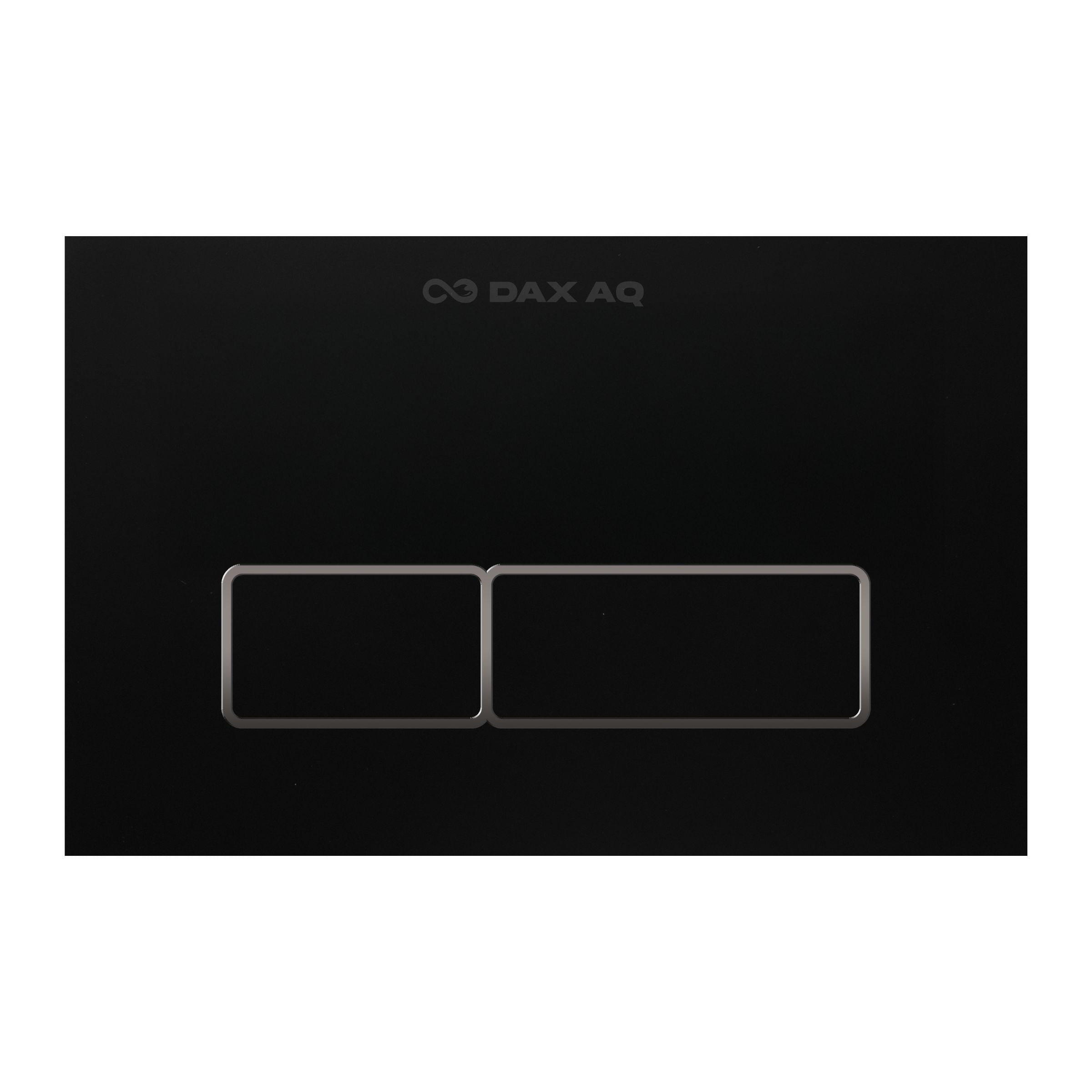 Black matte ring-button flush plate with water-saving dual control, minimalist design & durable finish. Ideal for stylish modular switch installations