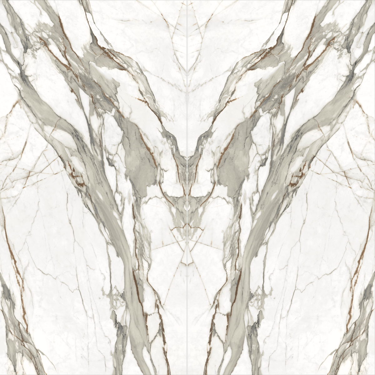Hermitage 160x320cm 06mm – Book-Match Glossy Porcelain Tile