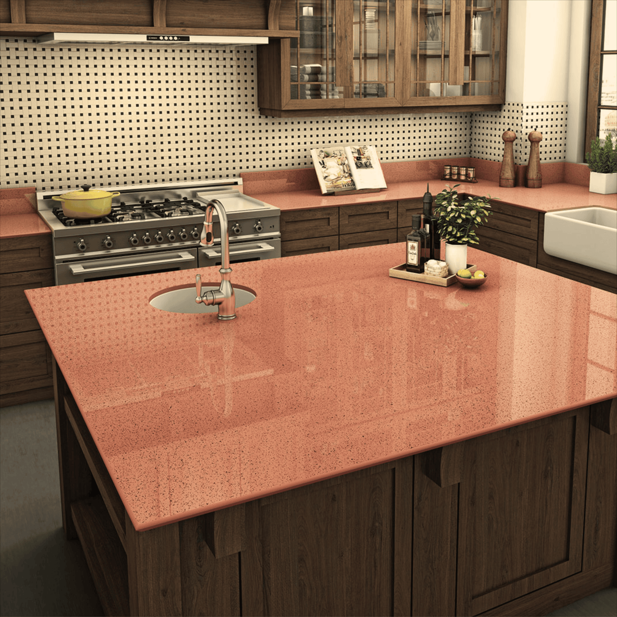 Bring warmth and elegance to your space with stone look tiles in a vibrant polished finish. Ideal for bold designs with large format tiles.