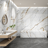 CALACATTA BRONZO 120x278cm 09mm – End-Match Glossy Porcelain Tile