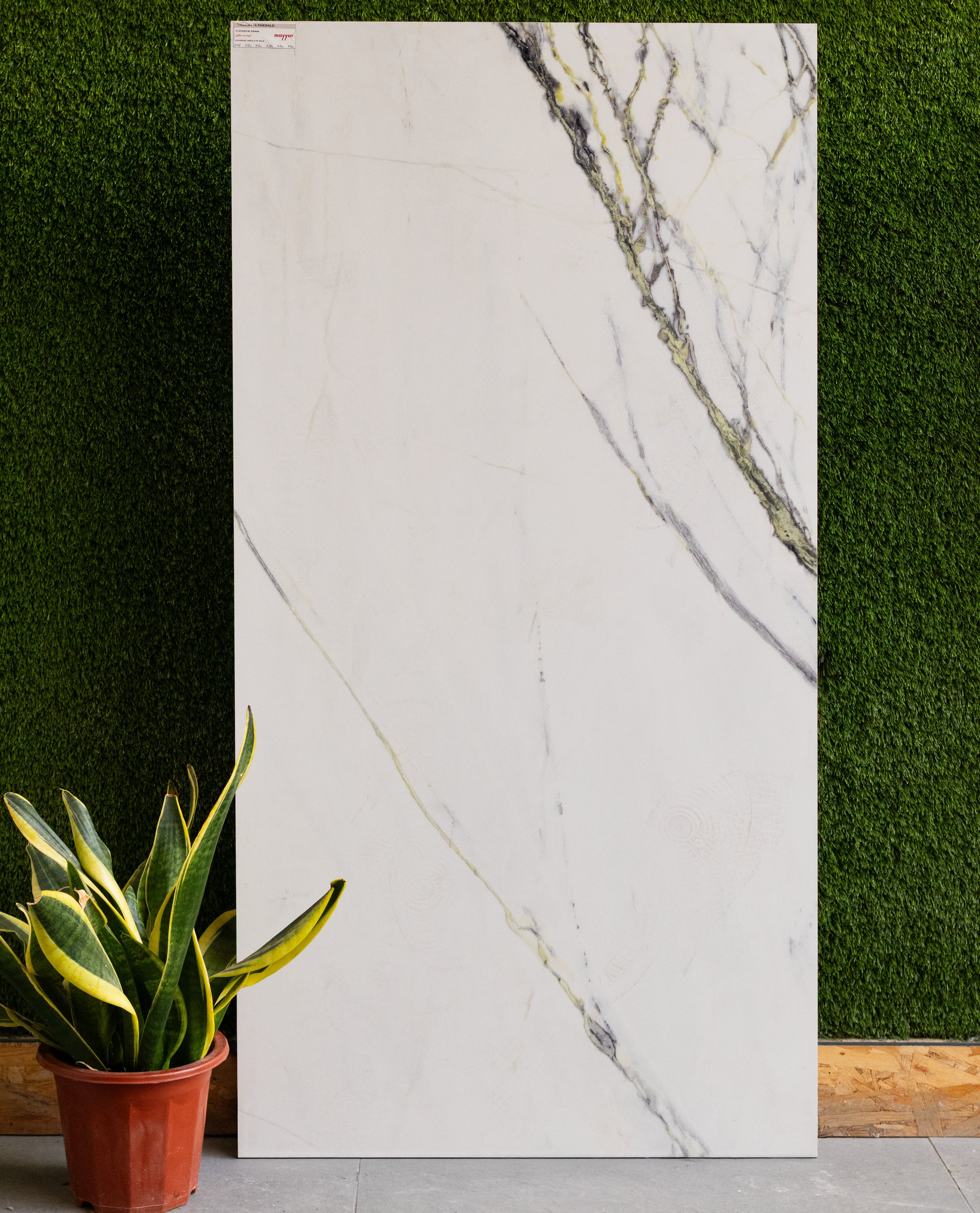 Discover CALCATTA EMARALD porcelain tile 600x1200mm with 9MM thickness and glitter on matt finish. Durable large format tile ideal for luxurious, shimmer-enhanced flooring and walls.