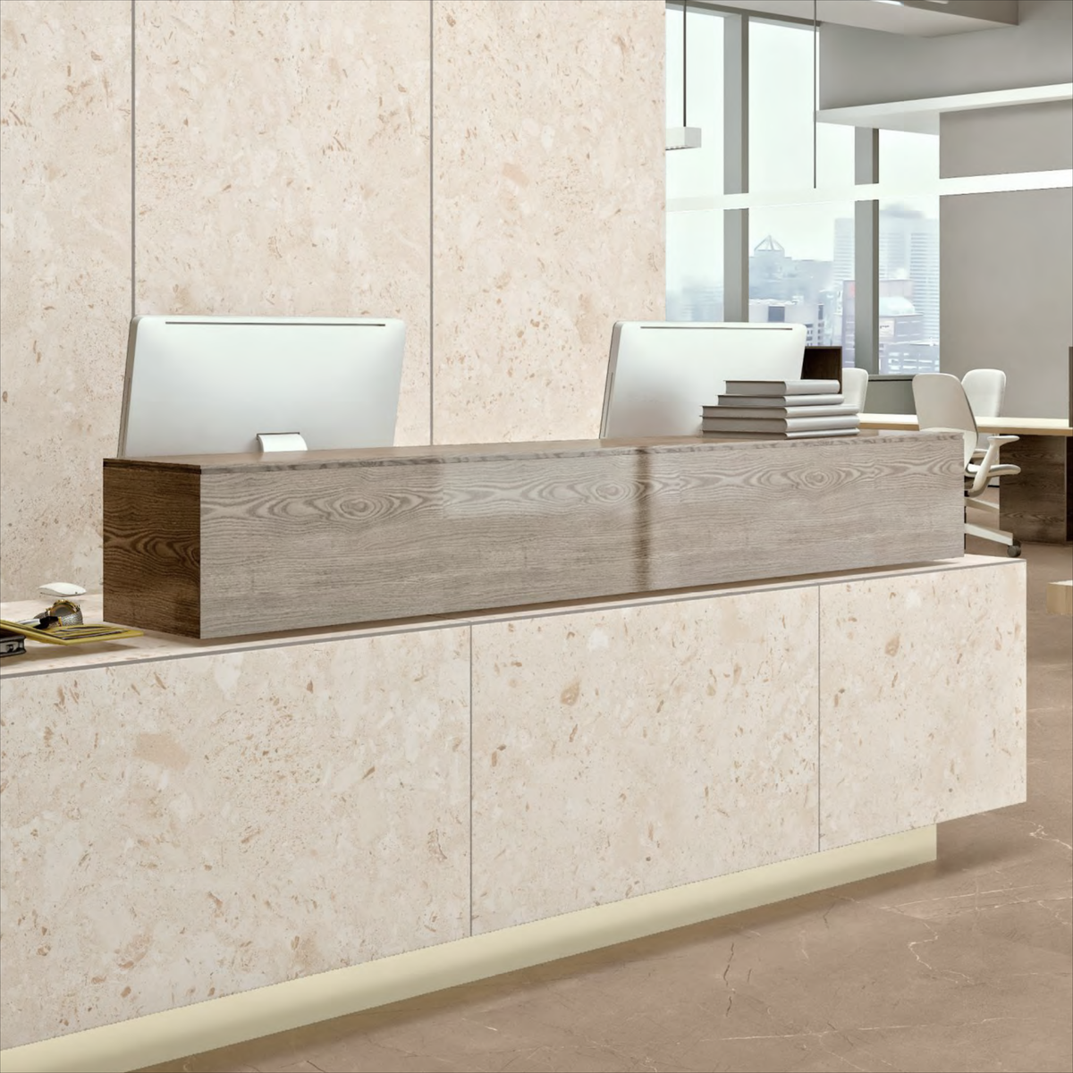Casablanca Beige 80x240cm glossy porcelain tile with soft beige tones. Strong, elegant, and perfect for luxury interiors and modern designs.