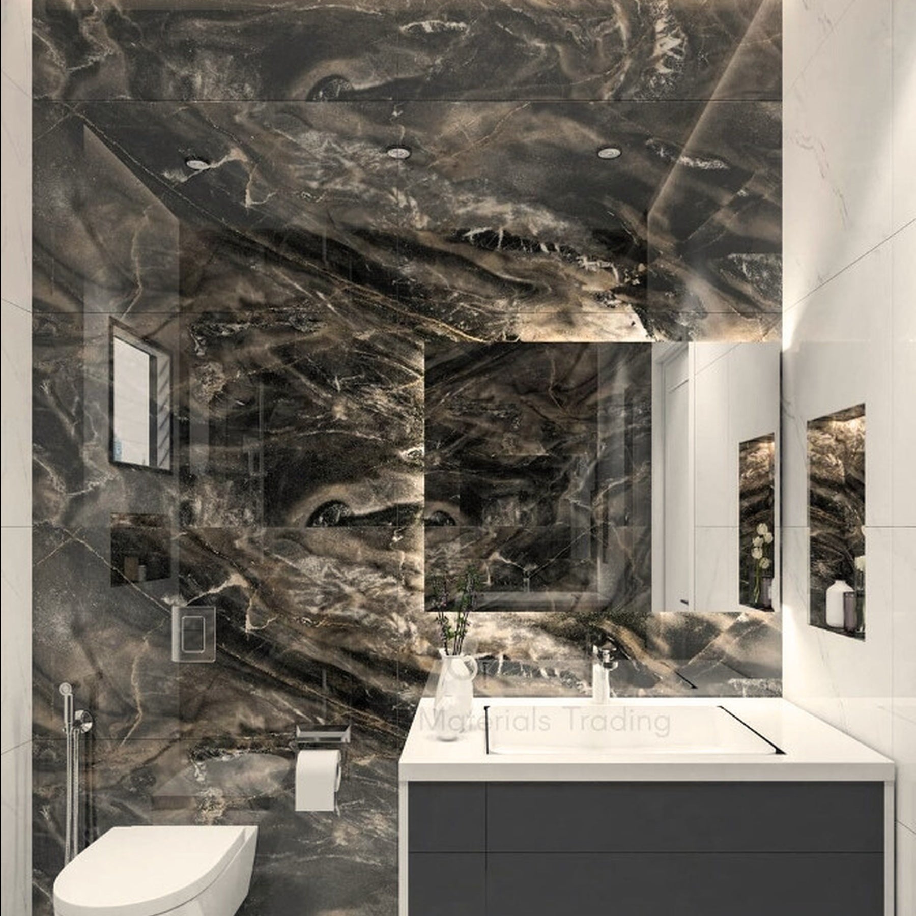 
Discover the FLORENCE BLACK high glossy large format porcelain tile, 60x120cm with a sleek black marble-look finish. Durable 9MM porcelain tile perfect for stylish floors and walls, offering easy installation and long-lasting elegance.
5