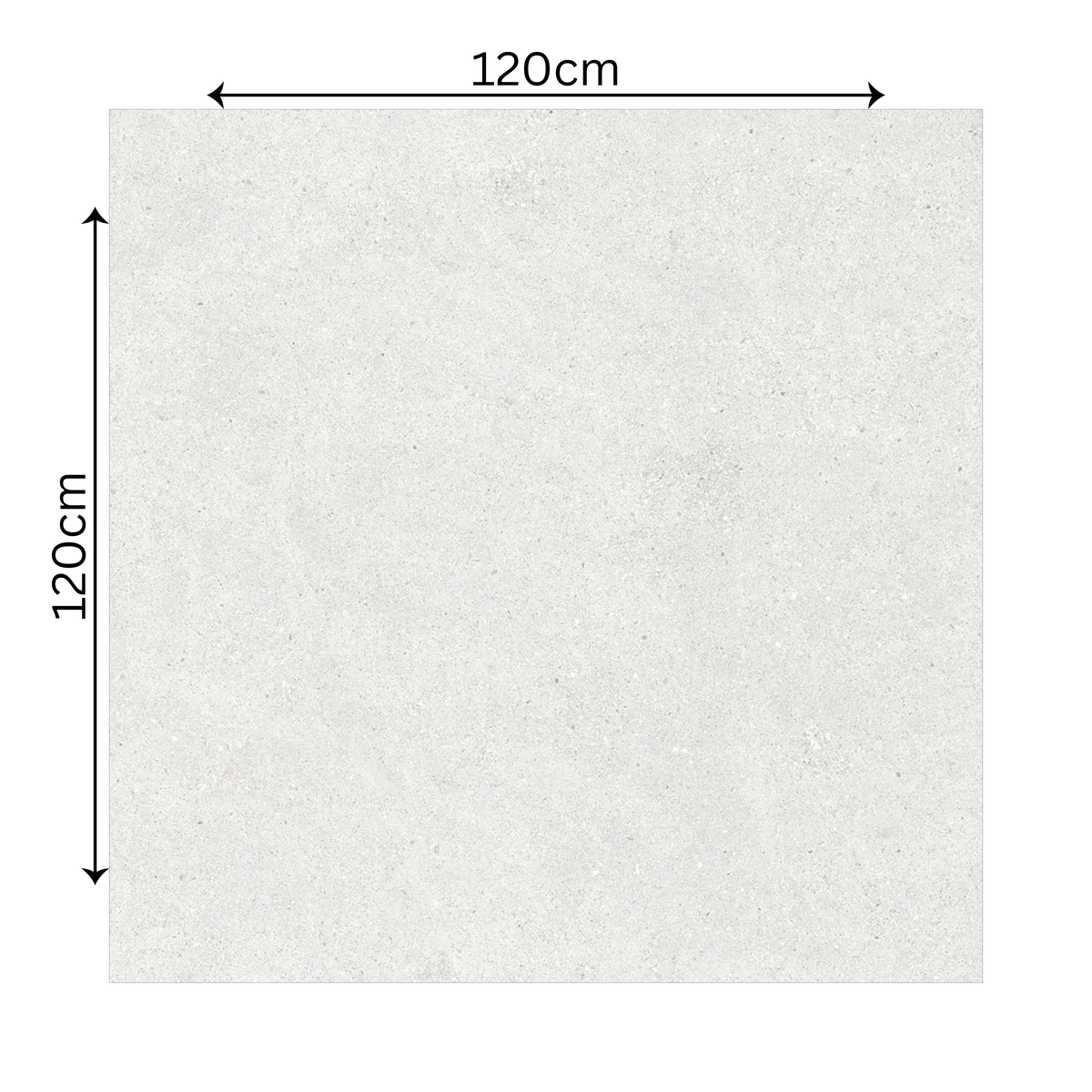 Ferro White 120x120cm matt porcelain tile with clean stone texture. Durable, elegant, and perfect for modern walls and flooring.