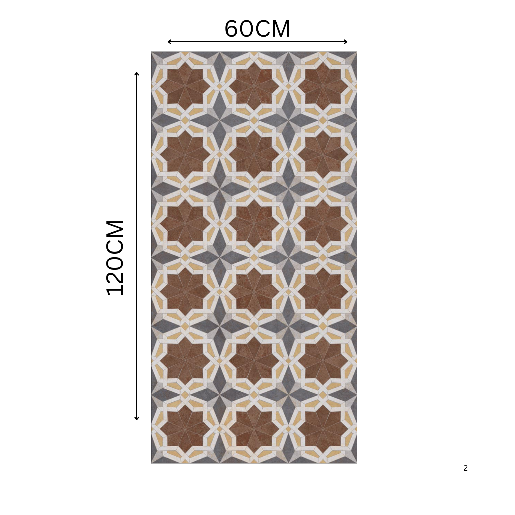 Grescon Brown 60x120cm porcelain tile with craftech matt finish. Durable, slip-resistant, and elegant for walls and flooring in modern interiors.
