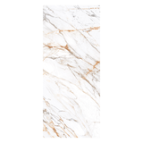  Imperial Gold book-match glossy porcelain tile 120x280cm. Luxurious golden veining in a 09mm slab, perfect for feature walls and elegant interiors.