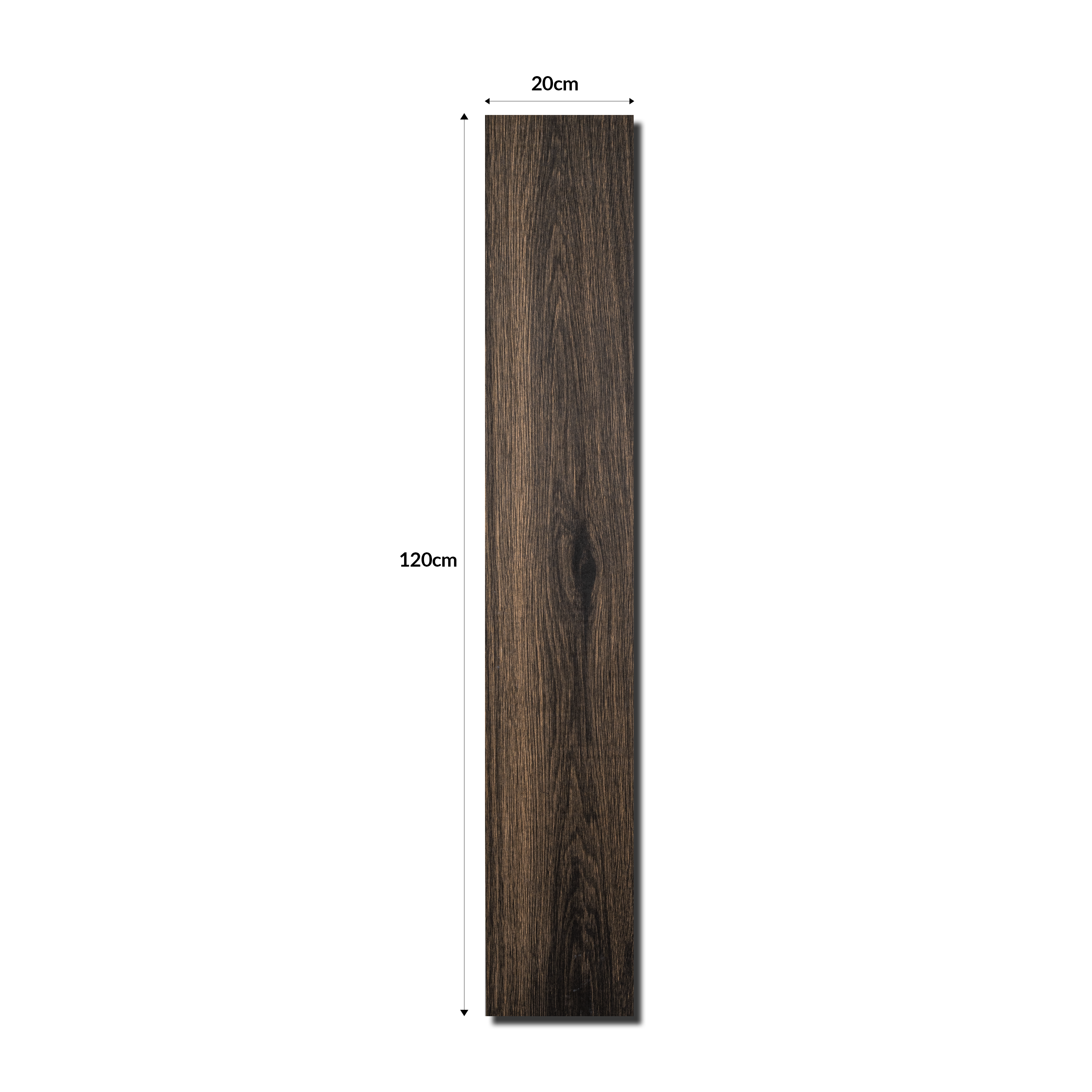 Karvel Weng 20x12cm porcelain tile with 09mm thickness. Deep wenge-brown tone, durable and elegant for walls, kitchens, and modern interiors.