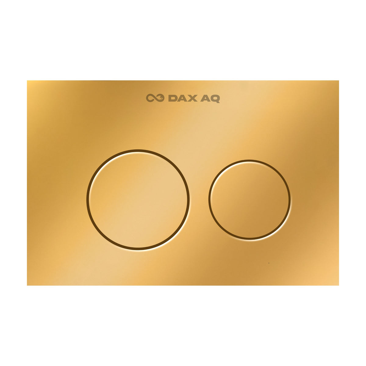  Luxury gold polished Halo flush plate with dual-flush design and concealed cistern compatibility for modern, high-end bathrooms.