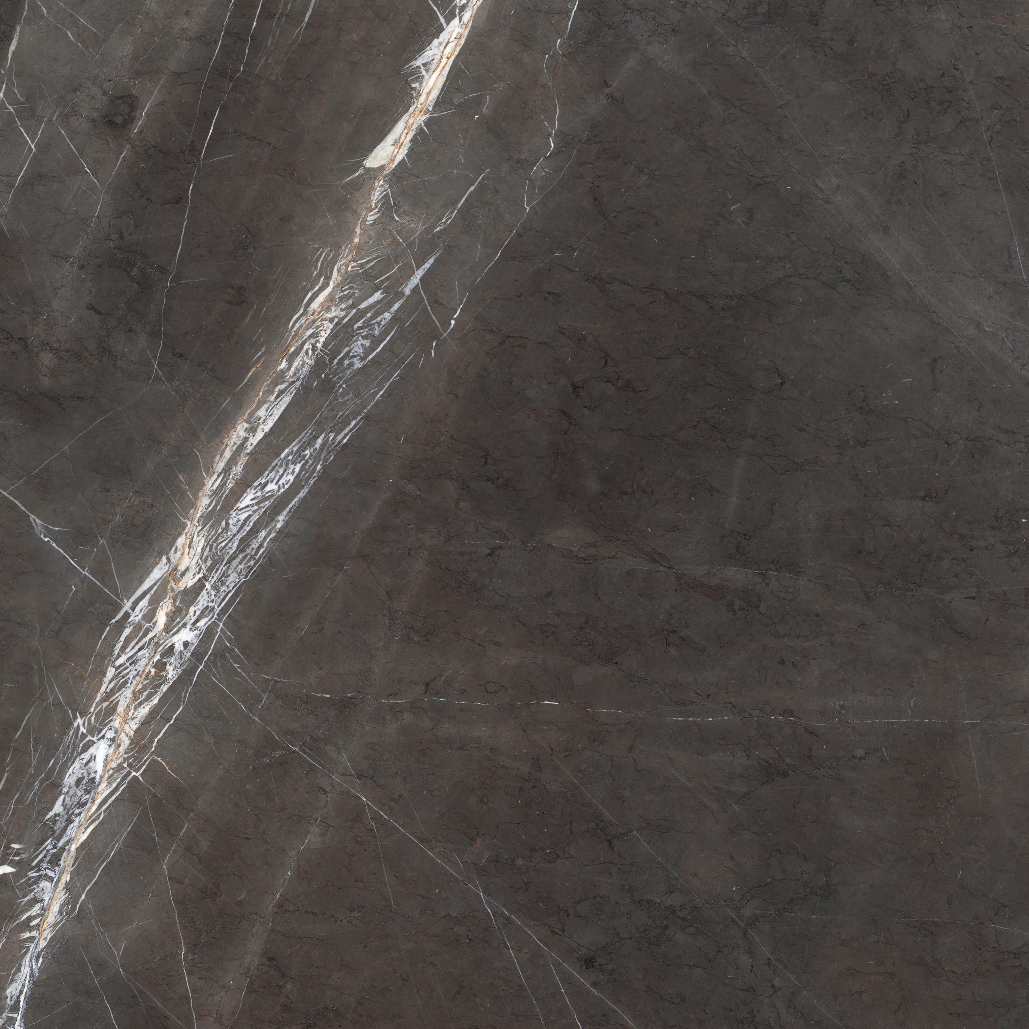 Marquina Grey book-match glossy porcelain tile 120x280cm. Striking white veining on grey with 09mm thickness, ideal for luxury interiors.