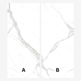 REGATO WHITE 120x278cm marble look tile with soft veining and a radiant glossy finish. A refined large format tile for modern interiors.