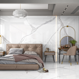 

REGATO WHITE 120x278cm marble look tile with soft veining and a radiant glossy finish. A refined large format tile for modern interiors.