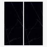 ROYAL MARQUINA 120x278cm black marble look tile with elegant veining and a luxurious glossy finish. A premium large format tile for sophisticated interiors.
