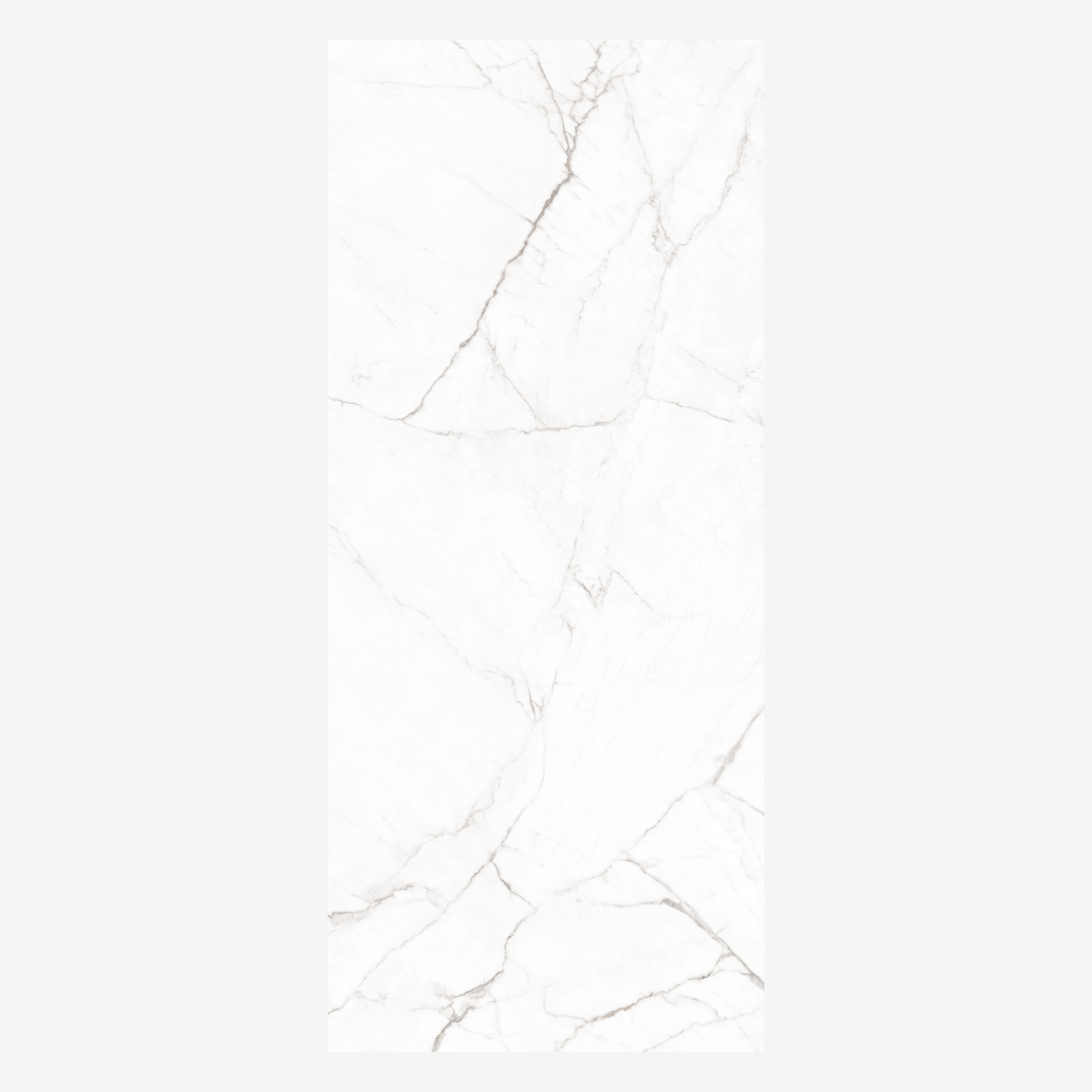 STATUARIO SUPER 120x278cm statuario marble look tile with bold veining and a sleek glossy finish. A premium large format tile for refined, elegant interiors.