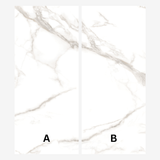 STATUARIO VENETIAN 120x278cm marble look tile with elegant veining and glossy finish. A luxurious large format tile for refined interiors.