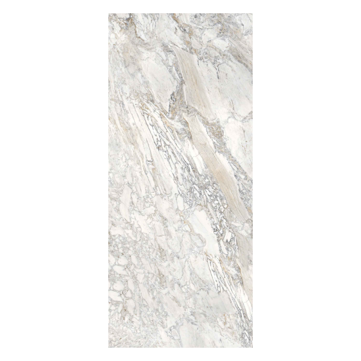  Statuario Elight 120x280cm carving matt porcelain tile with white marble look and grey veining. Perfect for luxury walls and floors.