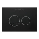 Stylish Halo Black Matt flush plate with dual-flush function, premium matte finish, and concealed cistern compatibility for modern luxury bathrooms.