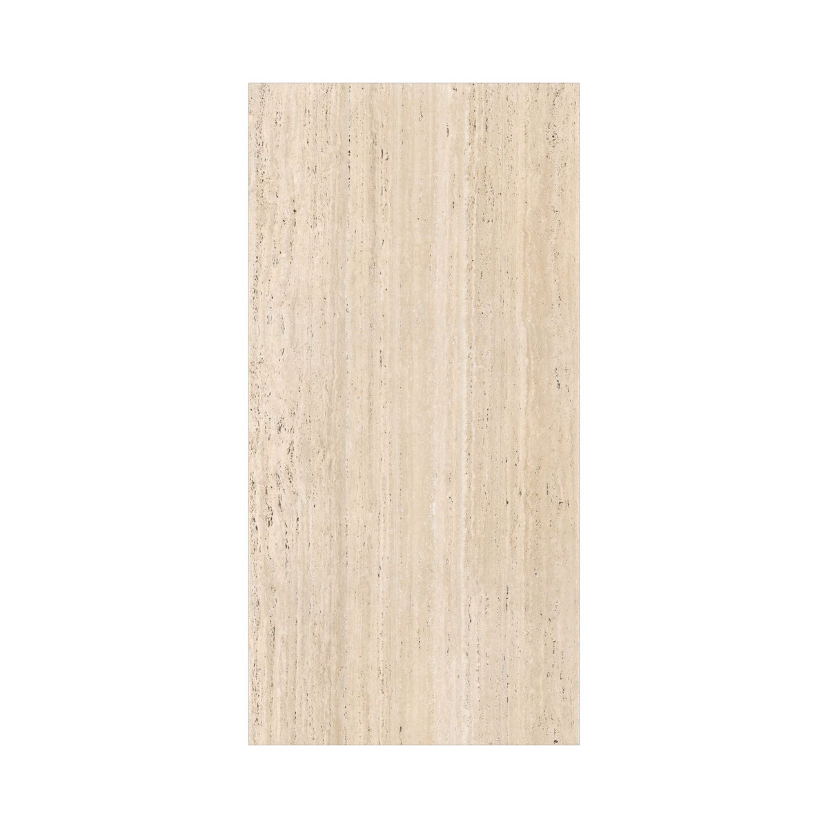  Travertino Real 120x240cm matt porcelain tile. Natural travertine stone look with a smooth matt finish, 09mm durable porcelain for walls and floors.