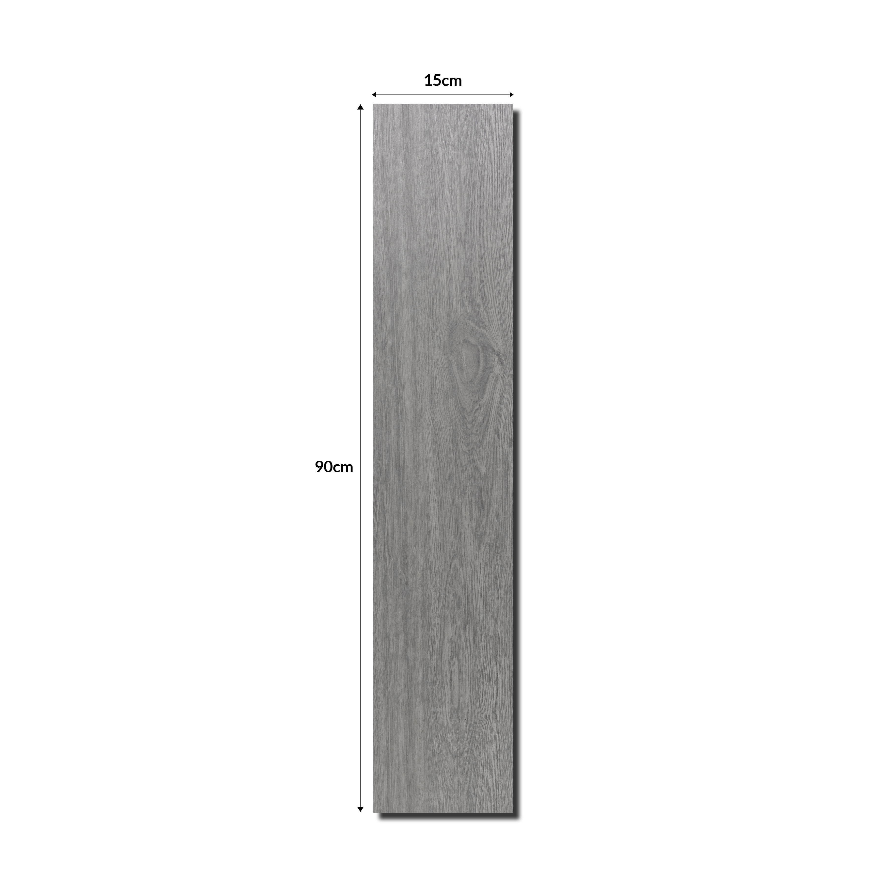 Urban Grey 15x90cm porcelain slab with sleek grey wood-look design. Durable, low-maintenance, and perfect for modern floors and walls.
