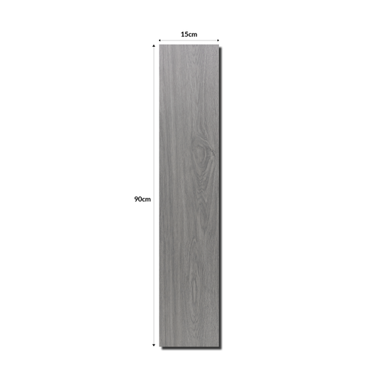 Urban Grey 15x90cm porcelain slab with sleek grey wood-look design. Durable, low-maintenance, and perfect for modern floors and walls. 3600