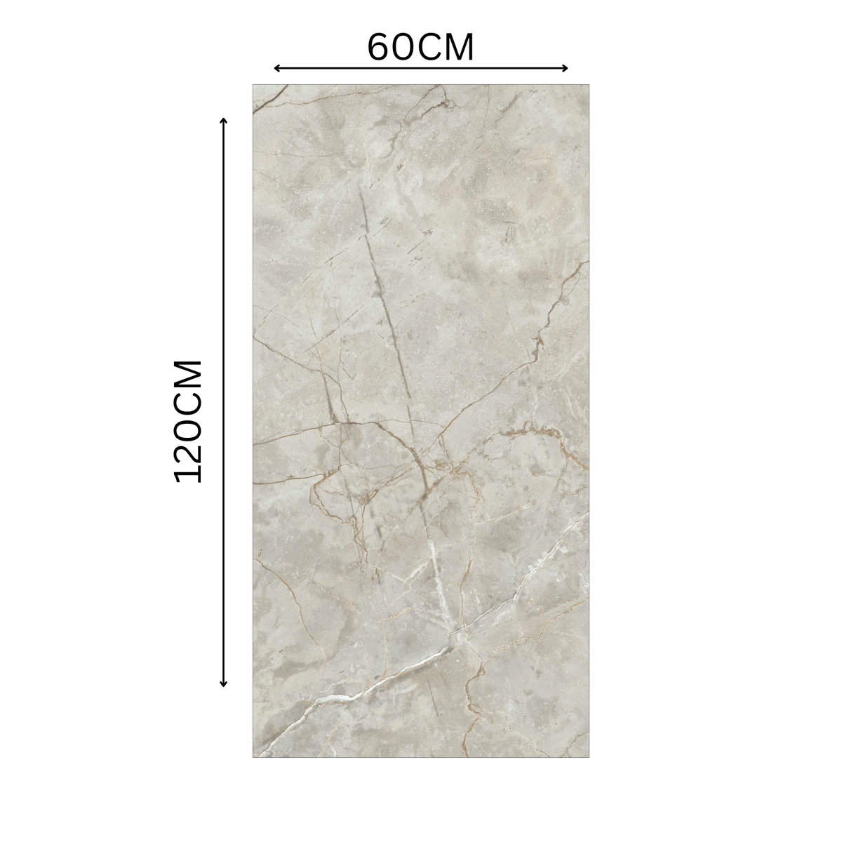 VIVIAN WHITE Porcelain Tile 600x1200mm – 9MM Thick with Glitter on Matt Finish